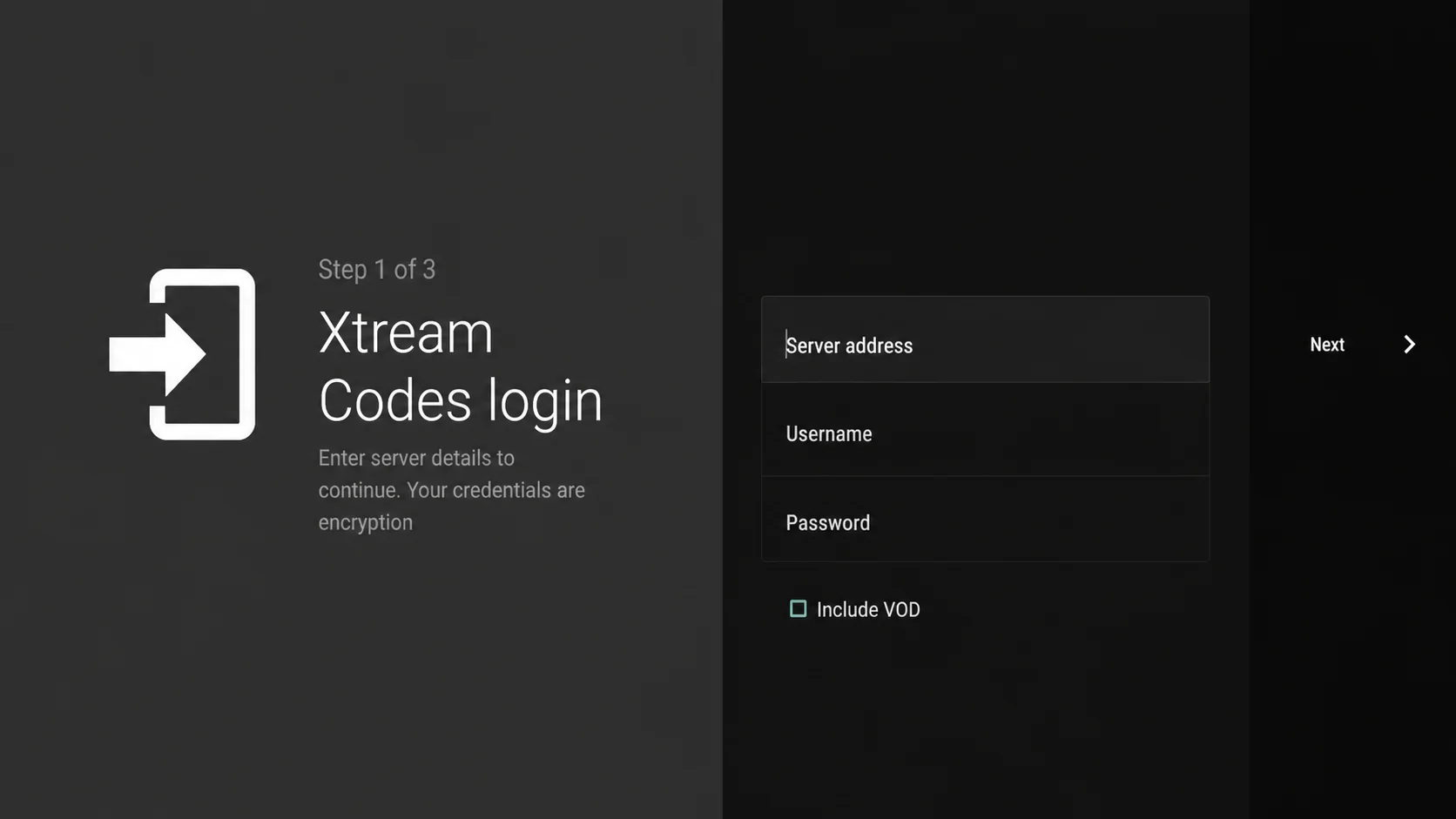 Xtream Codes eingeben