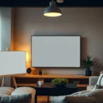 A tidy contemporary interior detail with indoor plants and warm light, illustrating IPTV buffering
